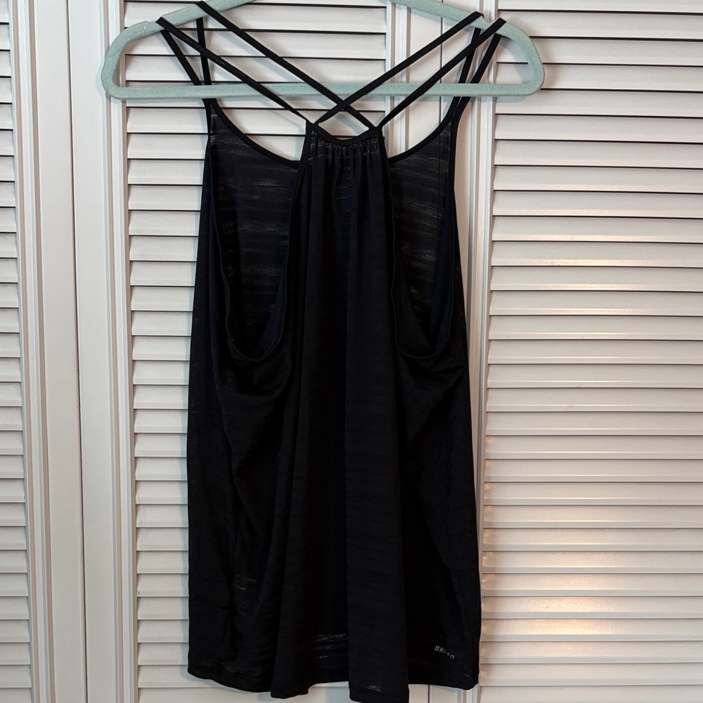Nike Women's Black Strappy Tank Top - Picture 2 of 8